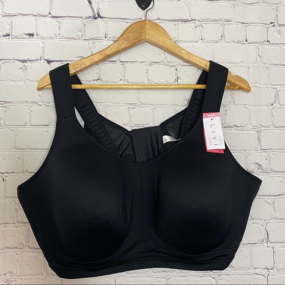 ✔️SOLD NWT Lane Bryant LIVI High Impact Sports Bra Black - Picture 2 of 11